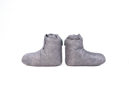Iceflame down socks – grey pair side view