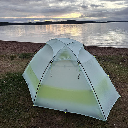 Mountain Spring DuFeng Pro 1P ultralight backpacking tent – lakeside front view