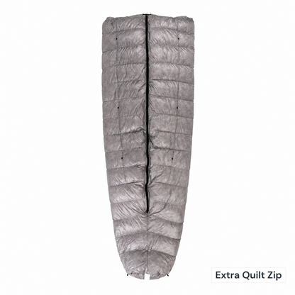 Iceflame Insulated Ultralight Down Quilt – yellow strap and toggle detail