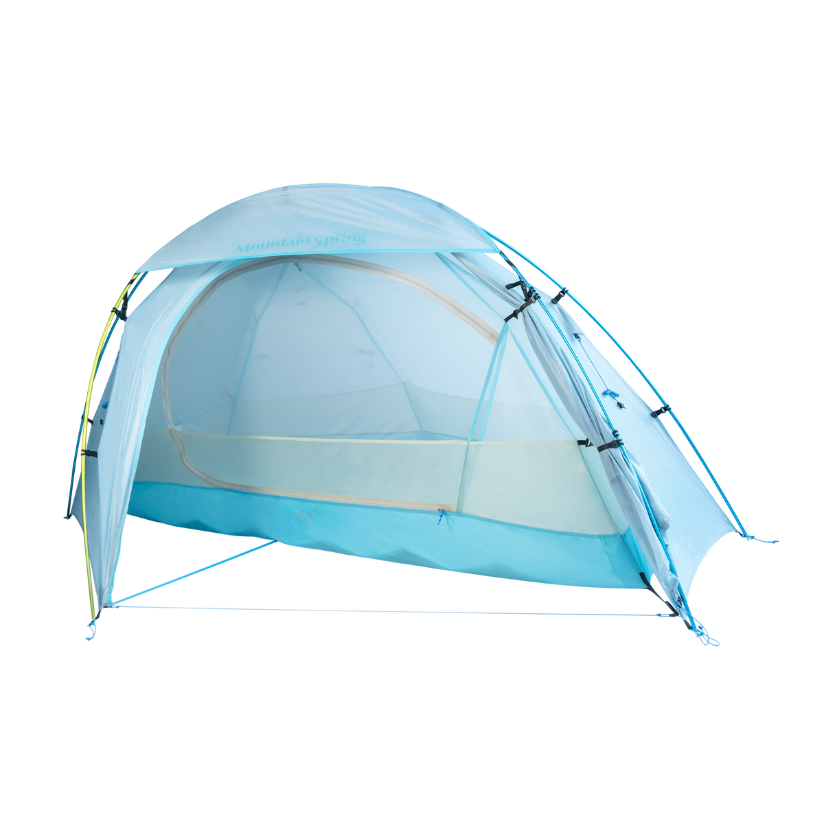 Mountain Spring DuFeng Lite 1P tent with vestibule open in Dawn Blue