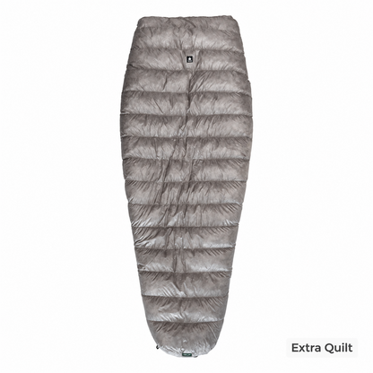 Iceflame Insulated Ultralight Down Quilt – packed size diagram