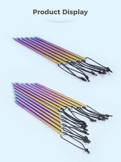 Moutain Spring Titanium Rainbow Peg Set