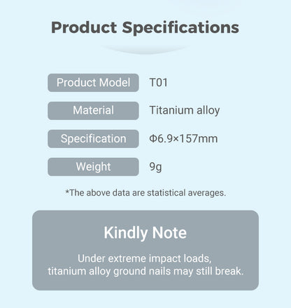 Moutain Spring Titanium Rainbow Peg Set