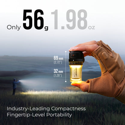 Flextail Zero Lantern compact size and 56 gram weight