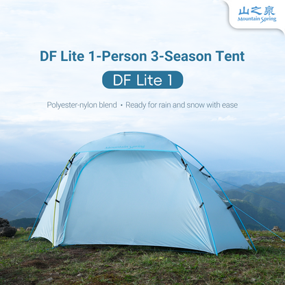 Mountain Spring DuFeng Lite 1P tent pitched on a mountain ridge