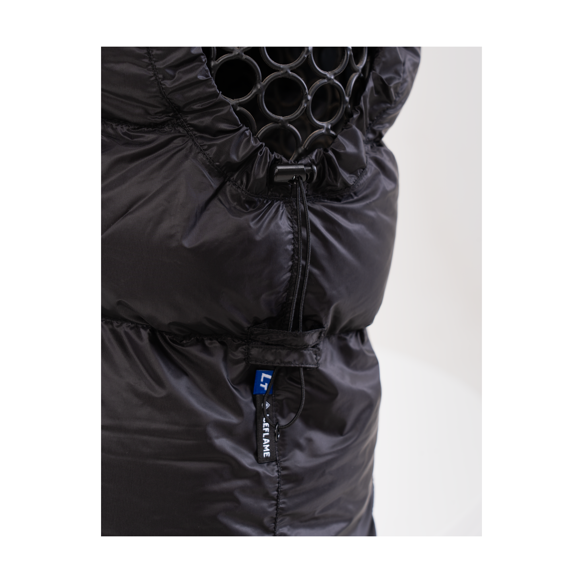 Iceflame Hyperlite Down Hood drawcord detail