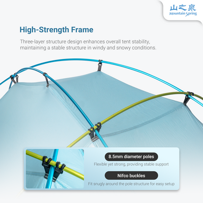 DuFeng Lite high-strength frame with 8.5 mm poles and pole buckles