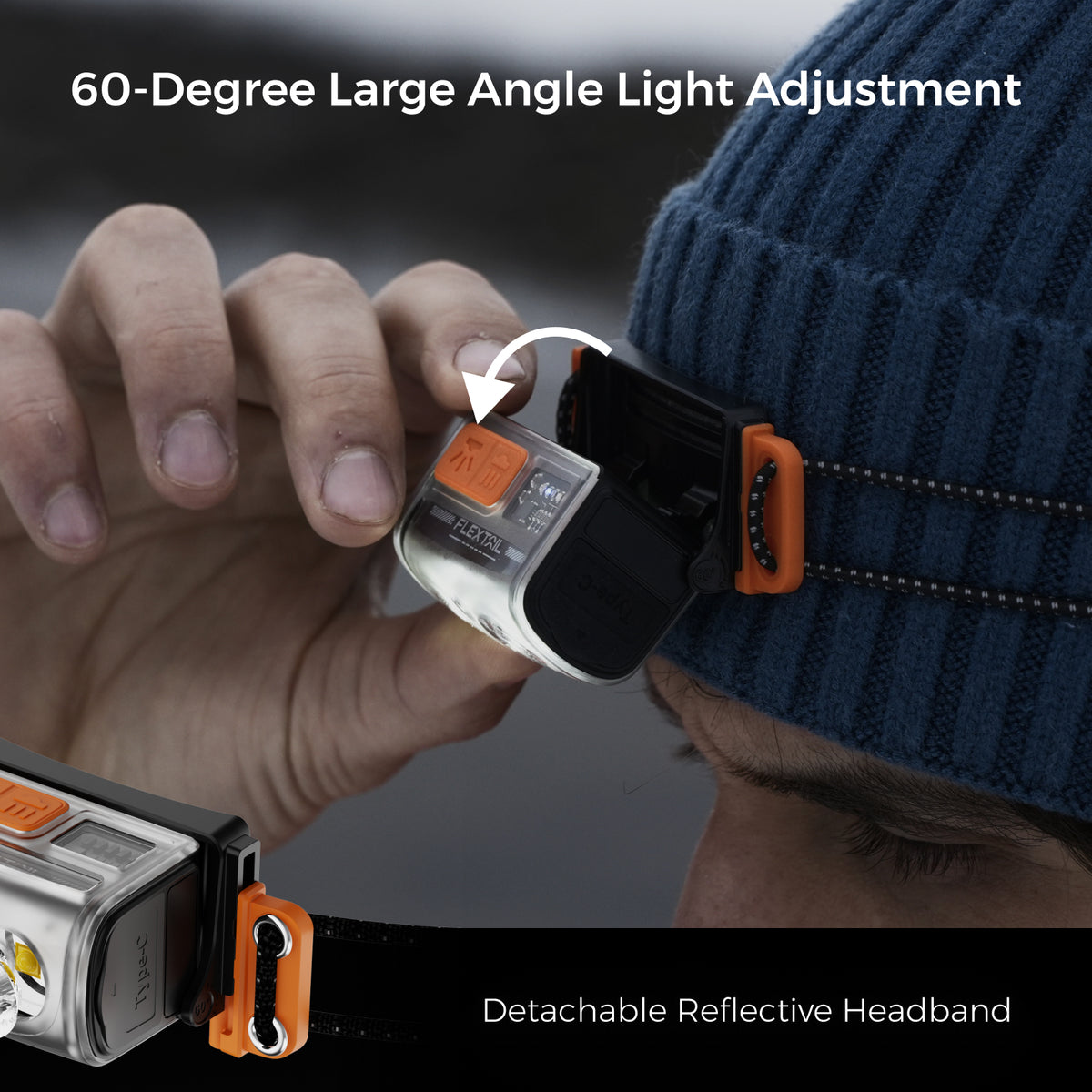 Flextail Tiny Helio 600Z head torch light – adjustable lamp angle