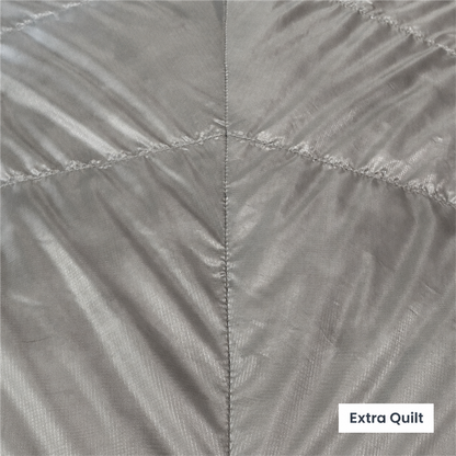 Iceflame Insulated Ultralight Down Quilt – packed bag with dimensions