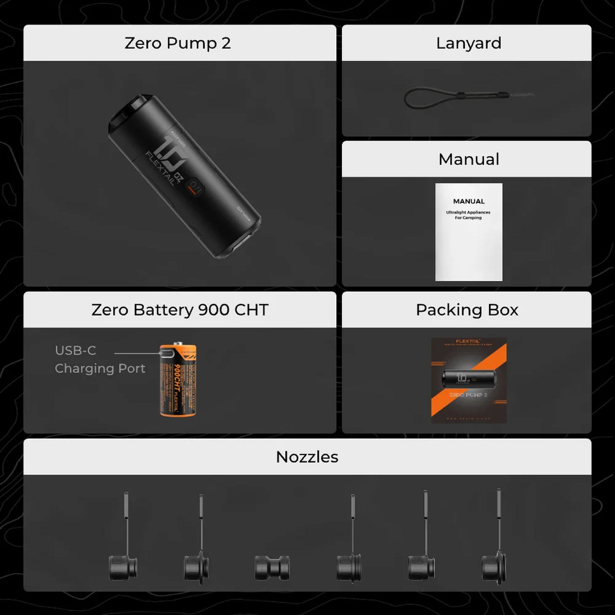 Flextail Zero Pump 2 package contents