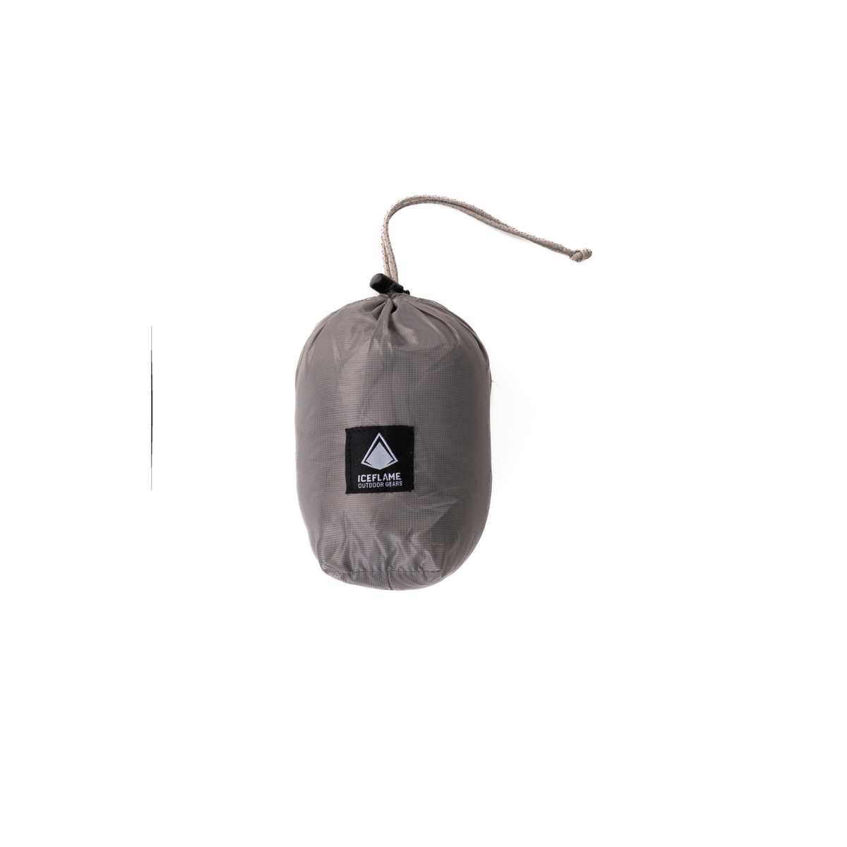 Iceflame Hyperlite Down Hood grey stuff sack