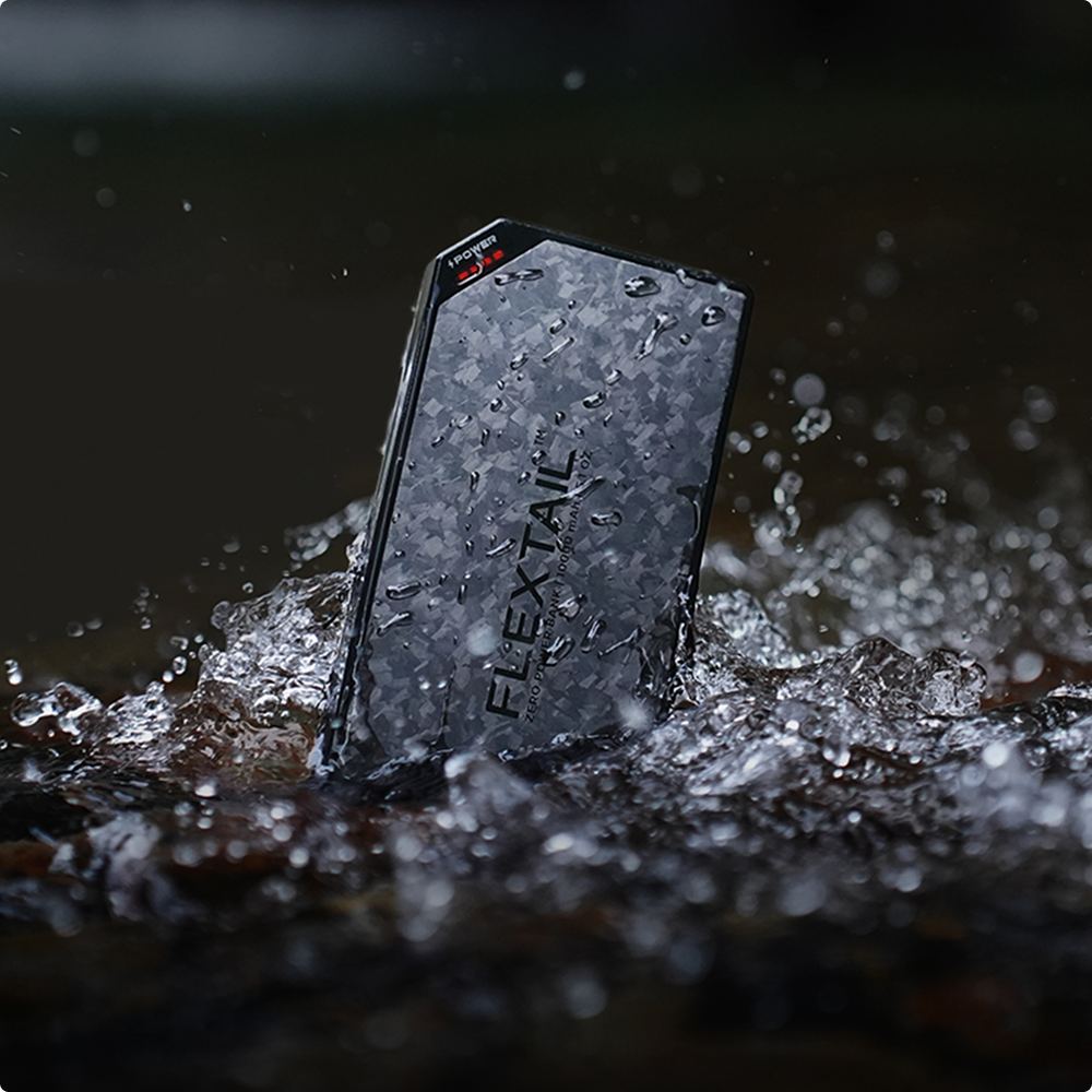 Flextail ZERO POWER power bank – power bank in running water