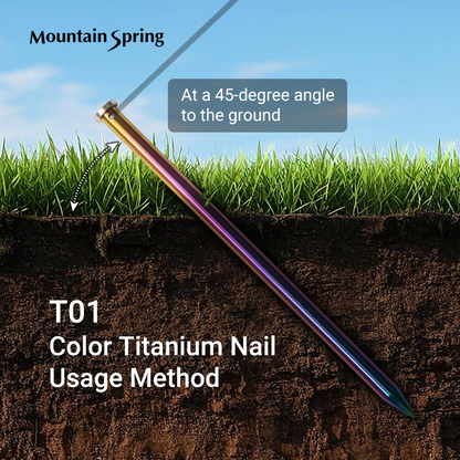 Moutain Spring Titanium Rainbow Peg Set