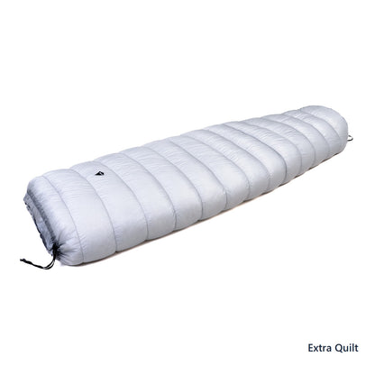 Iceflame Extra Quilt side view showing the insulated foot area