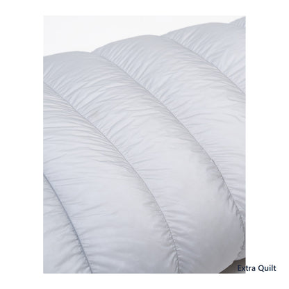 Close-up of Iceflame Extra Quilt down baffles and fabric