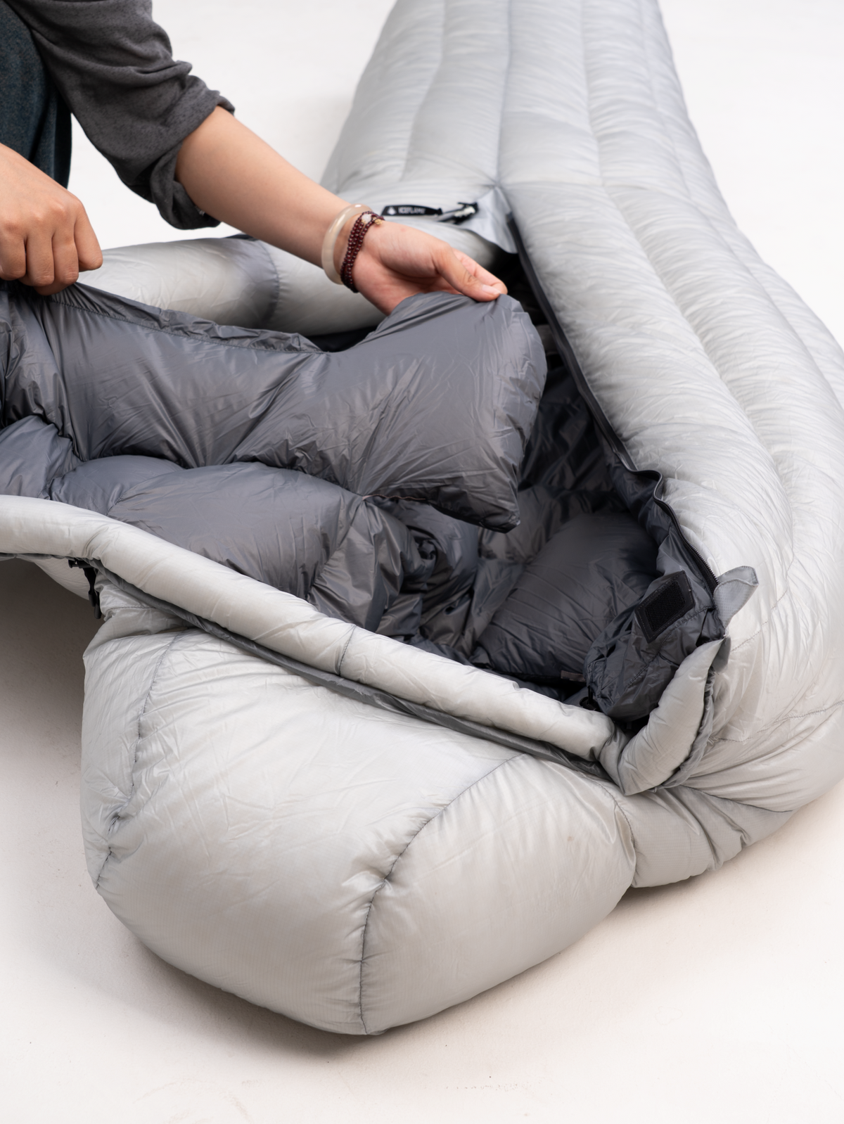Iceflame Flame EX down sleeping bag – inner baffle detail