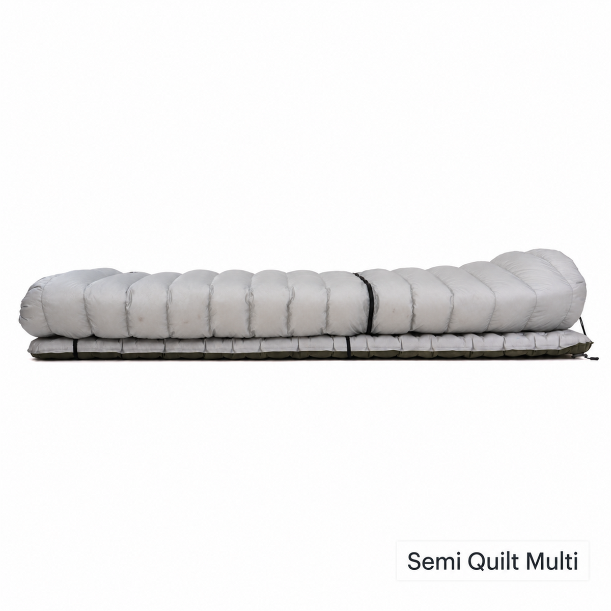 Iceflame Semi Quilt Multi packed on a sleeping mat
