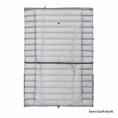 Iceflame Semi Quilt Multi opened flat as a down blanket