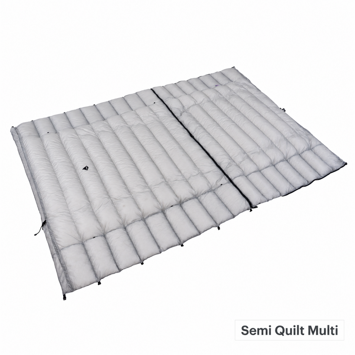 Iceflame Semi Quilt Multi spread wide as a camping quilt
