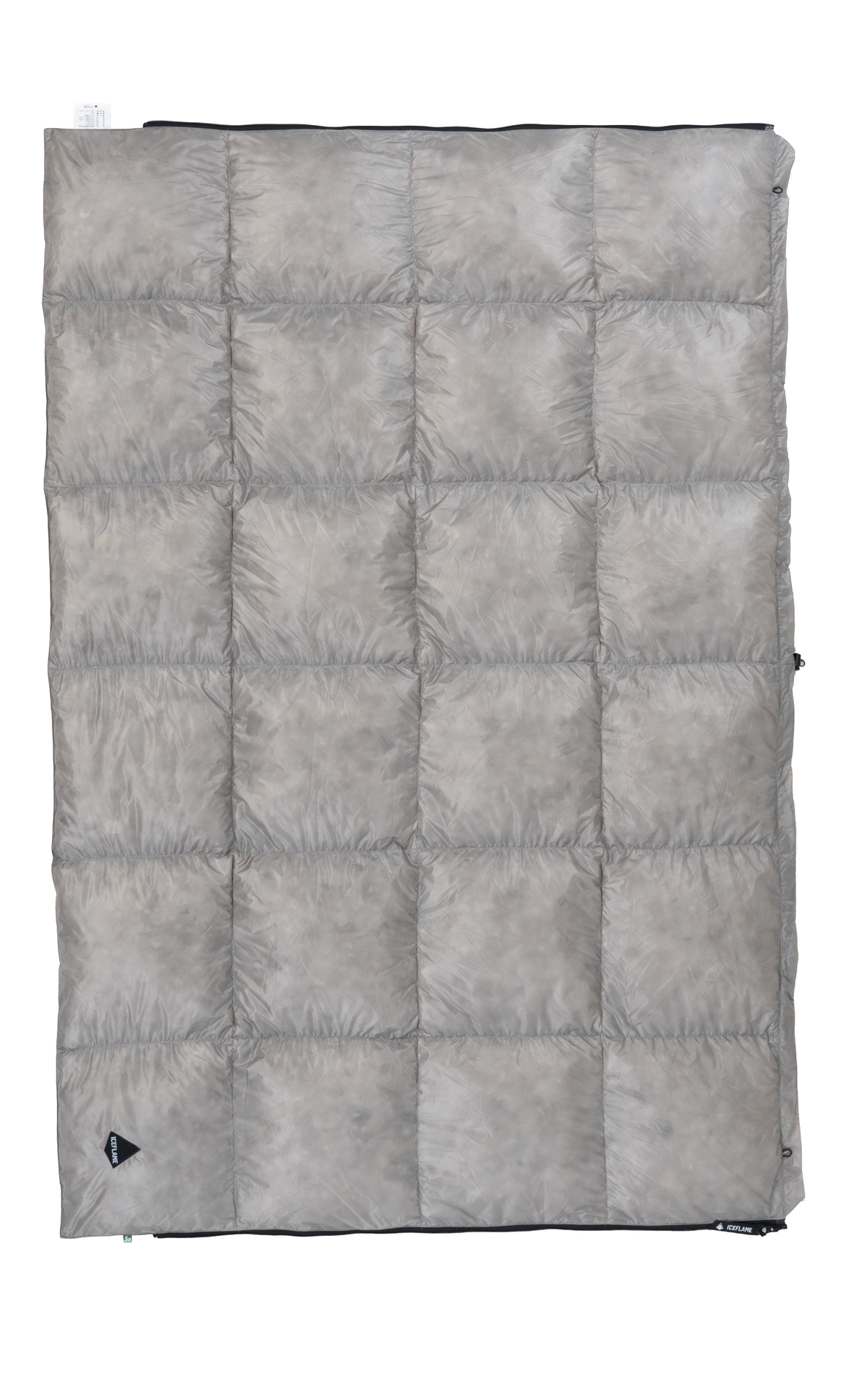 Iceflame NXT down blanket, grey full-length product view