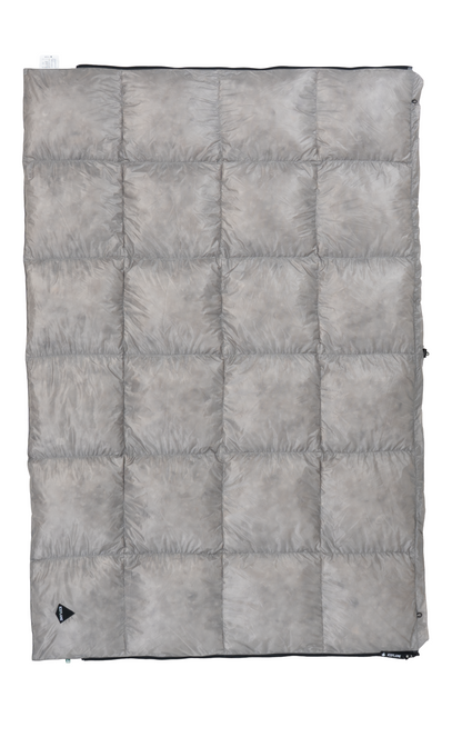 Iceflame NXT down blanket, grey full-length product view