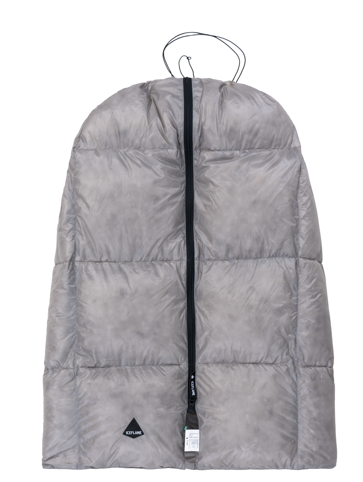 Iceflame NXT down blanket with front zip and drawcord