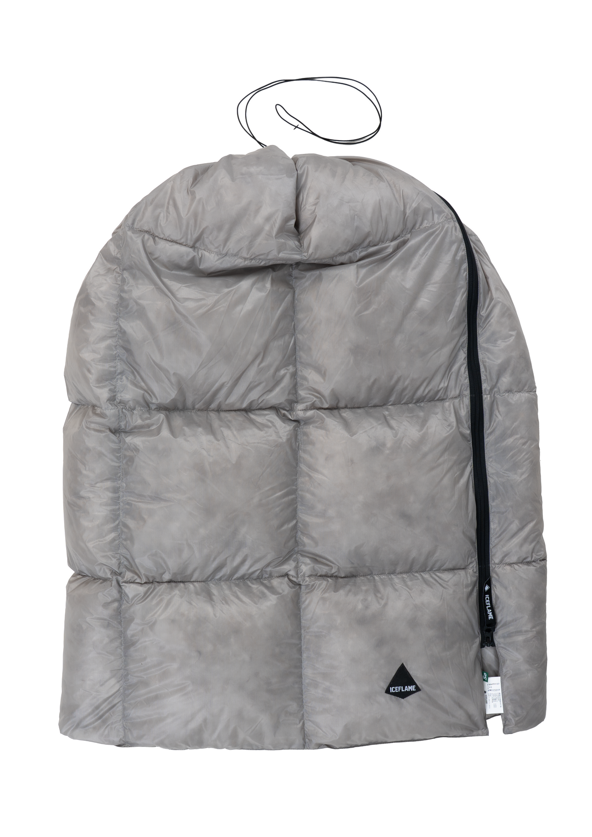 Iceflame NXT down blanket folded to show zip
