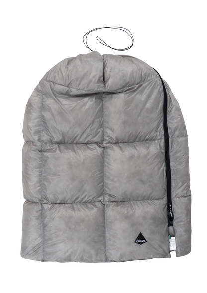 Iceflame NXT down blanket folded to show zip