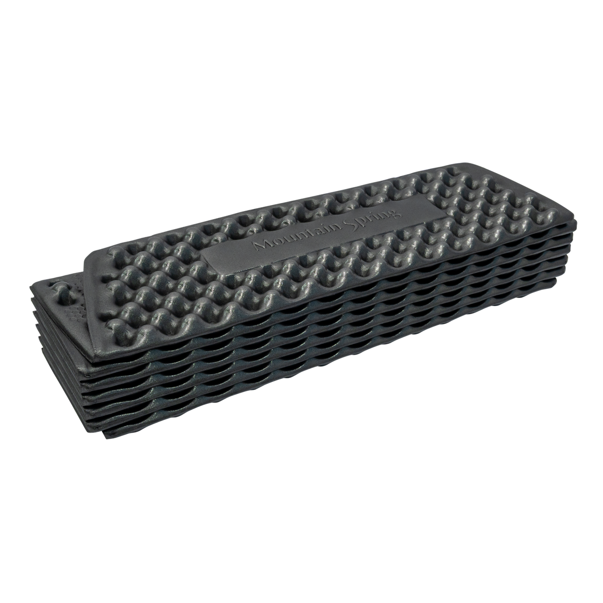 Mountain Spring Ying folding foam camping mat – black panels stacked