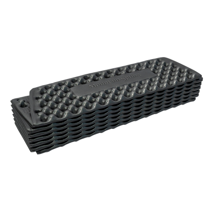 Mountain Spring Ying folding foam camping mat – black panels stacked