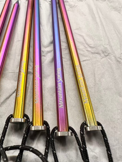 Moutain Spring Titanium Rainbow Peg Set