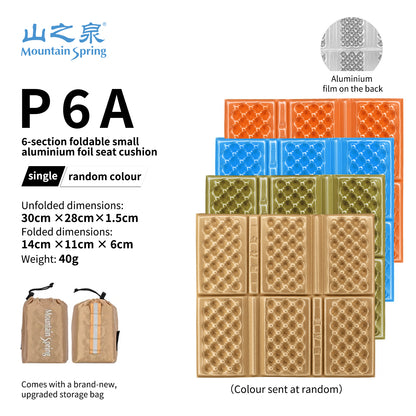 Mountain Spring hiking sit mat – dimensions and storage bag