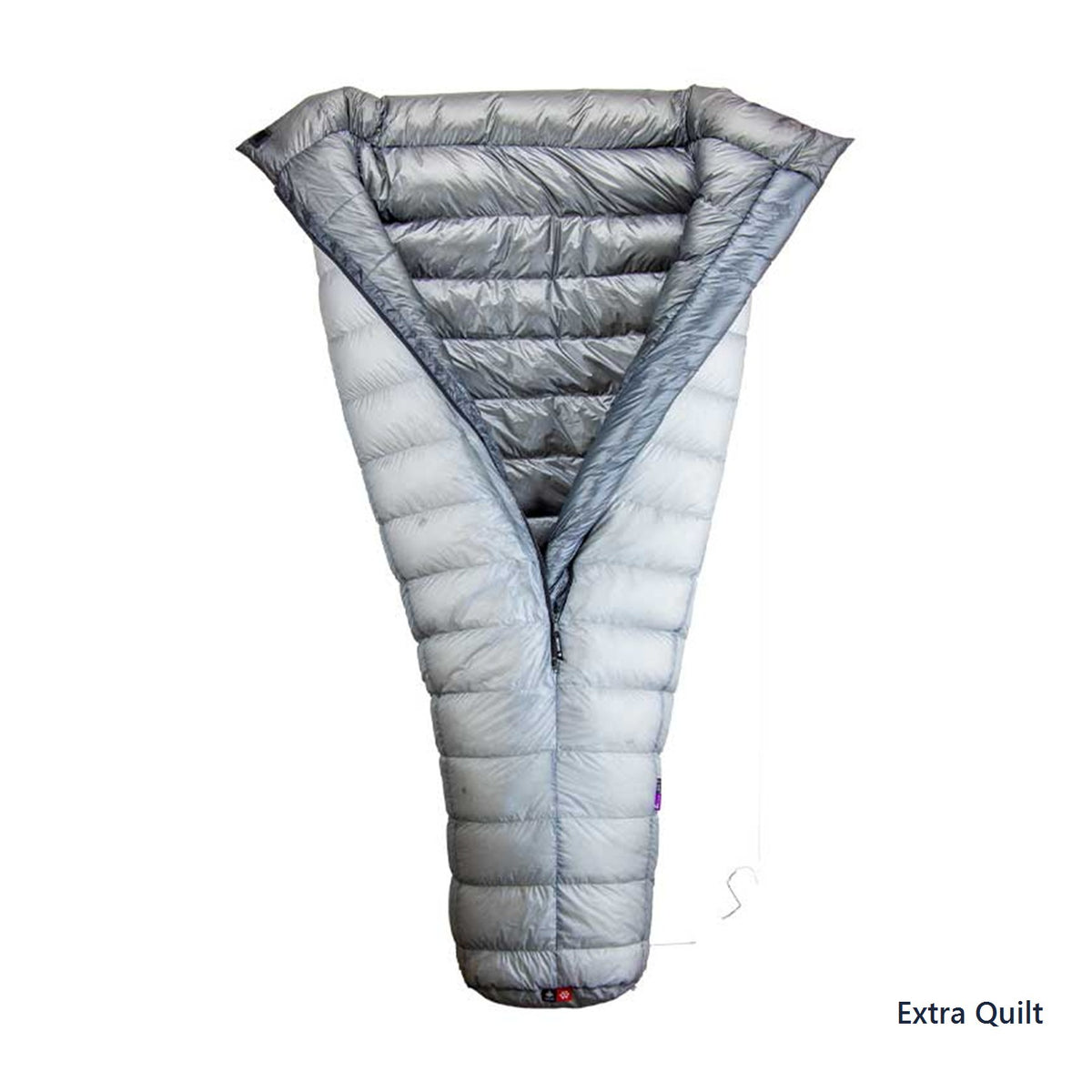 Iceflame Photon EX opened into a down camping quilt