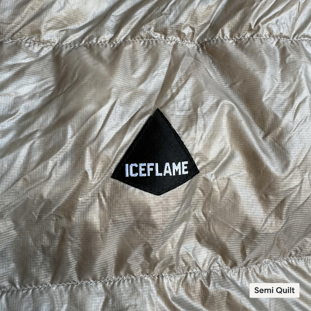 Iceflame Insulated Ultralight Down Quilt – Extra Quilt Zip rear view