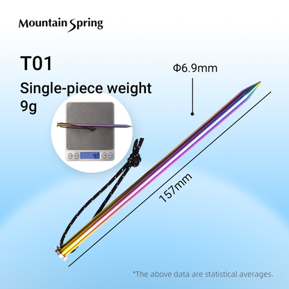 Moutain Spring Titanium Rainbow Peg Set