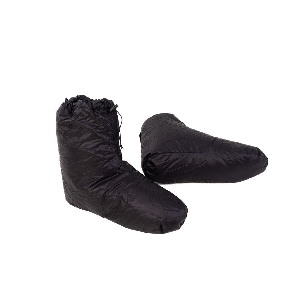 Black Iceflame down socks, rear view