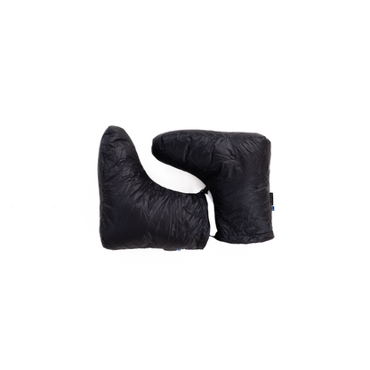 Black Iceflame down socks, sole view