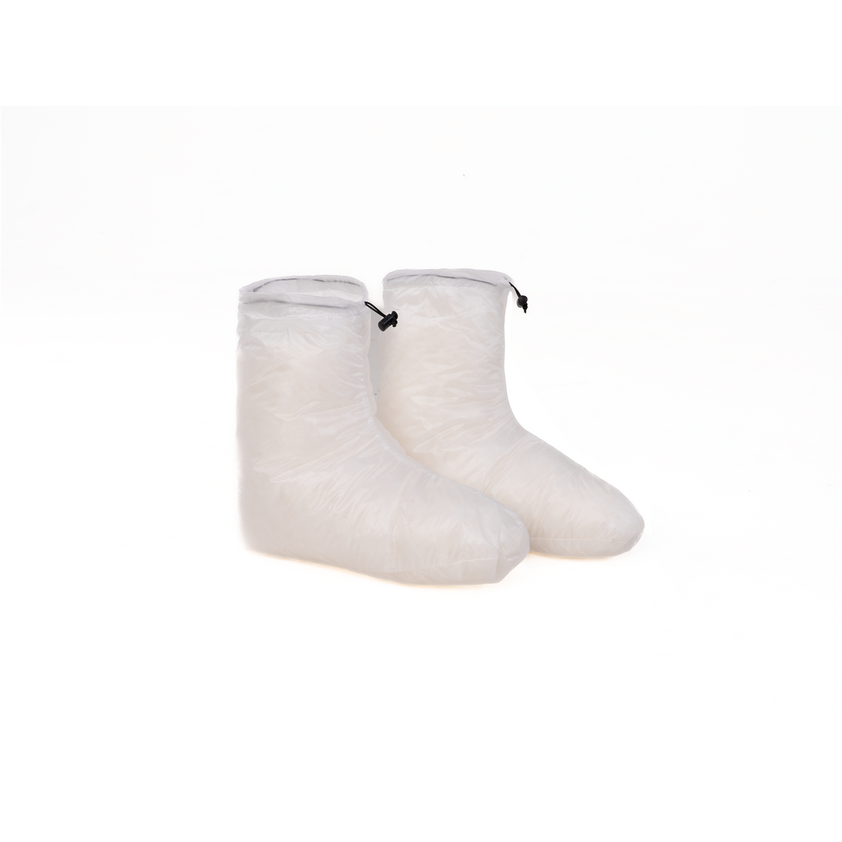 White Iceflame down socks, front view