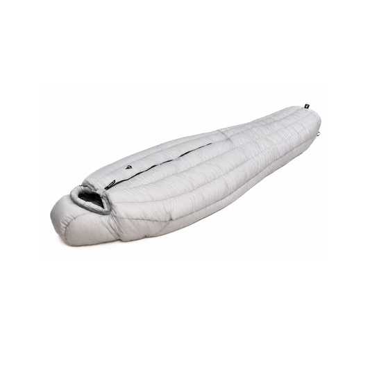 Iceflame Flame EX 4 season down sleeping bag – angled front view