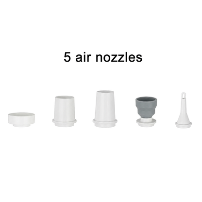 Five air nozzles for the Light Tour camping air pump – assorted fittings