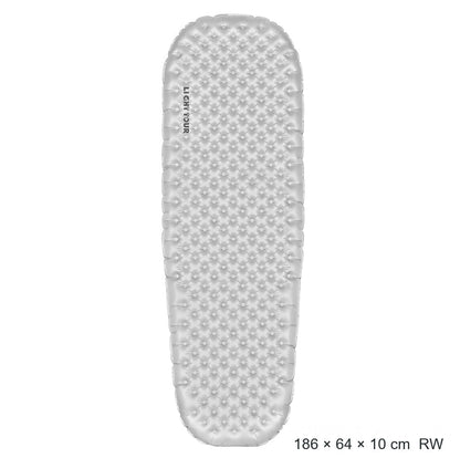 Light Tour R7.5 regular wide inflatable sleeping pad, 186 × 64 × 10 cm – labelled dimensions