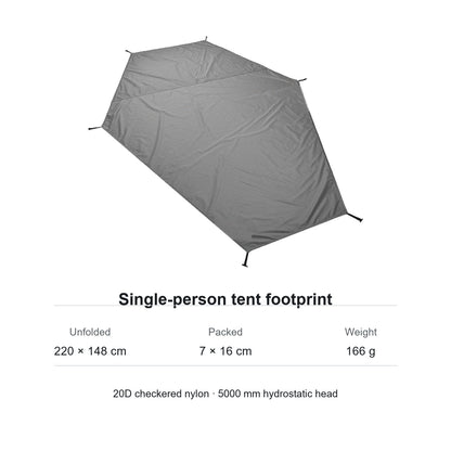 Mountain Spring 1P tent footprint dimensions, packed size, weight and material