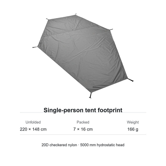 Mountain Spring 1P tent footprint dimensions, packed size, weight and material