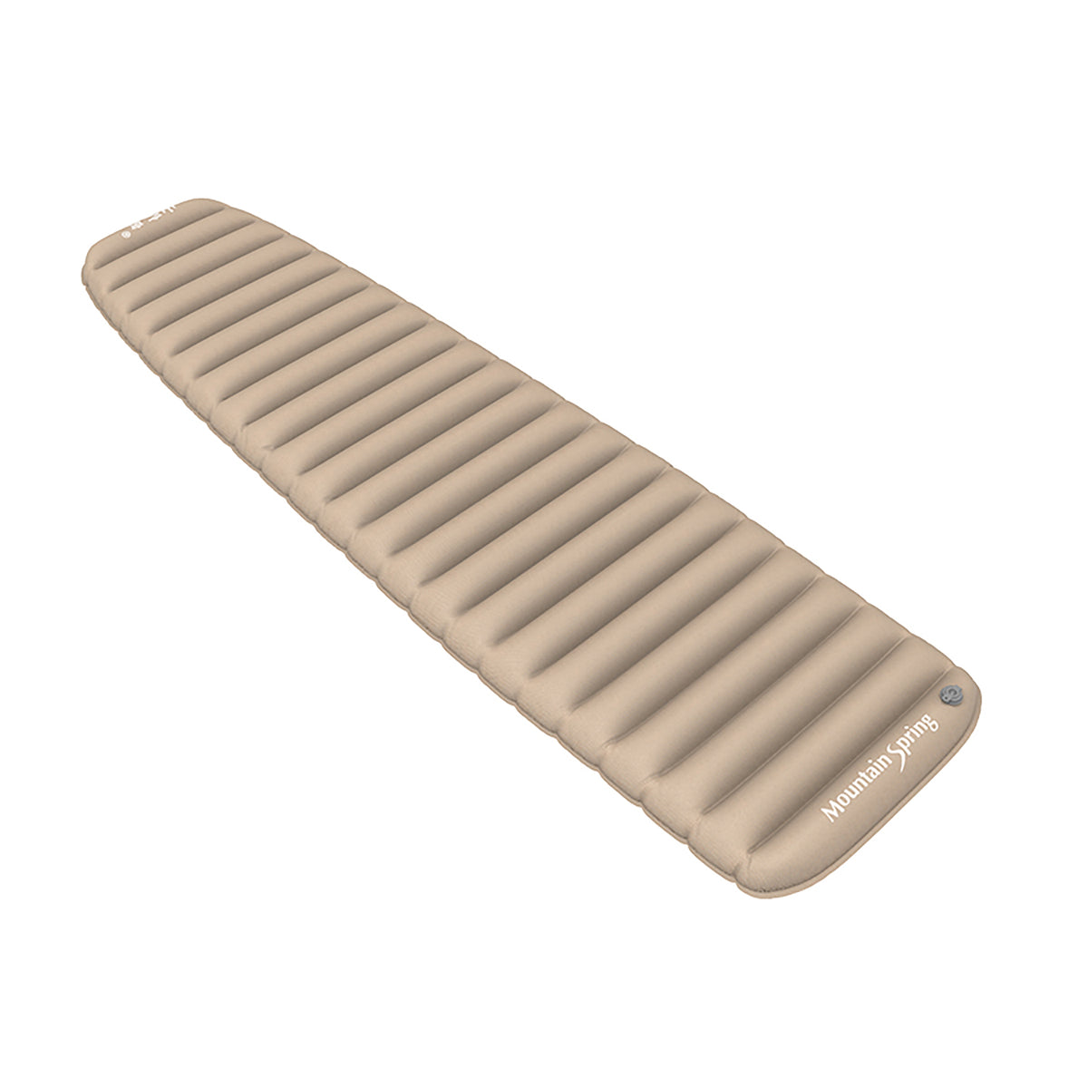 Mountain Spring UL R2M insulated sleeping mat in khaki, angled view